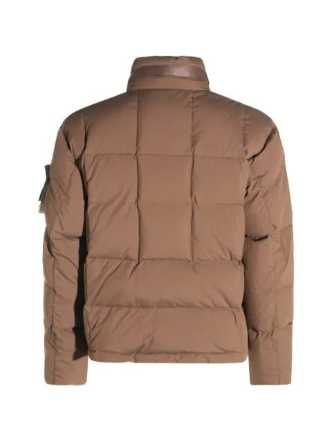 Stone Island quilted logo-patch jacket
