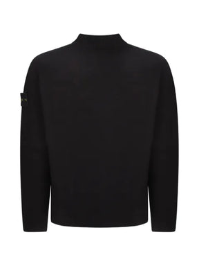 Stone Island logo-patch high-neck sweater