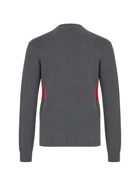 Ballantyne argyle-pattern ribbed-knit sweater