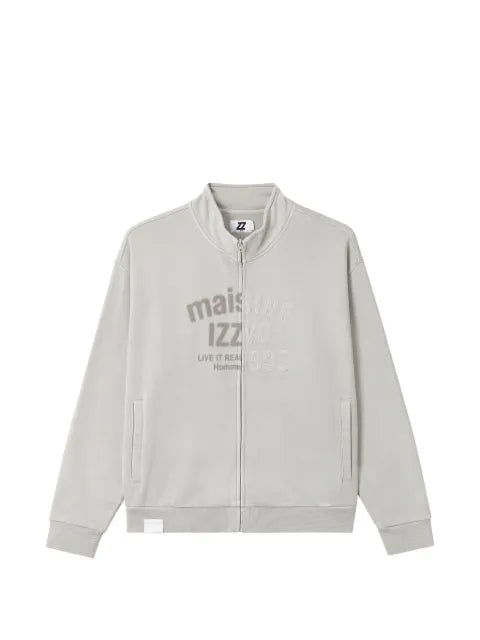 izzue logo-print zip-up sweatshirt