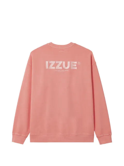 izzue logo-print cotton sweatshirt