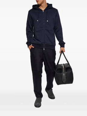 Eleventy zip-up drawstring hoodie