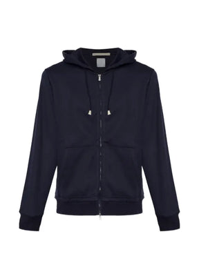 Eleventy zip-up drawstring hoodie