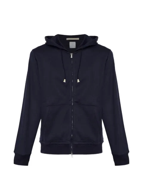 Eleventy zip-up drawstring hoodie
