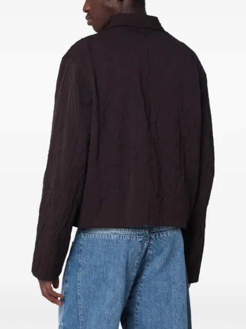 OUR LEGACY Mini crinkled wool shirt jacket