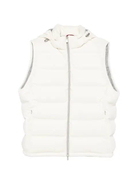 Brunello Cucinelli quilted hooded gilet