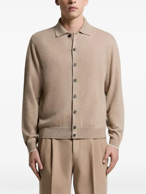 Peserico button-up collared cardigan