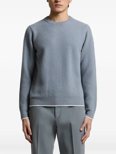 Peserico ribbed-knit crew-neck sweater