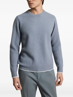 Peserico ribbed-knit crew-neck sweater