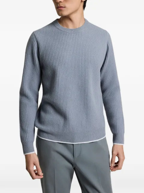 Peserico ribbed-knit crew-neck sweater