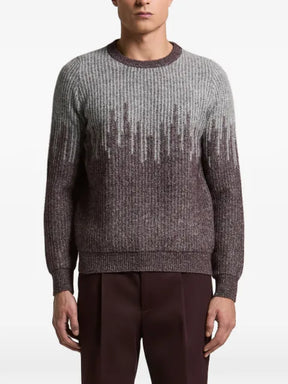 Peserico ribbed-knit two-tone sweater