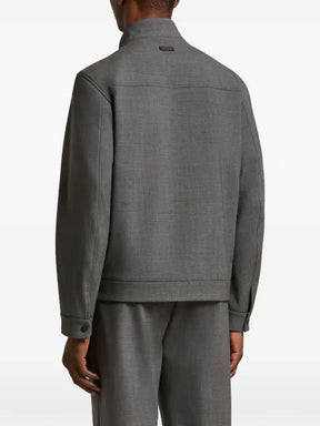 Peserico zip-up panelled sweater