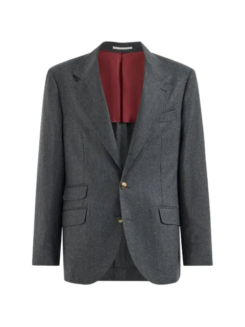 Brunello Cucinelli virgin-wool flannel deconstructed Cavallo blazer