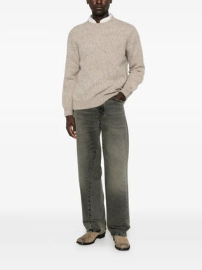 Sunflower crew-neck knitted sweater