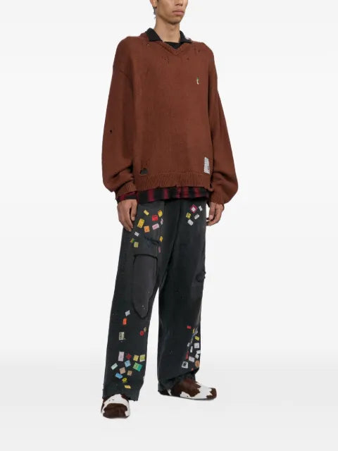 Maison MIHARA YASUHIRO triple layered collar sweater