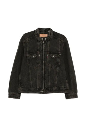Levi's faded-effect band-collar jacket