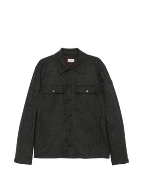 Moncler logo-patch overshirt jacket