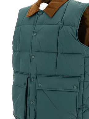 A.P.C. Jimmy quilted corduroy-collar gilet