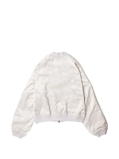 Doublet distressed-effect satin jacket