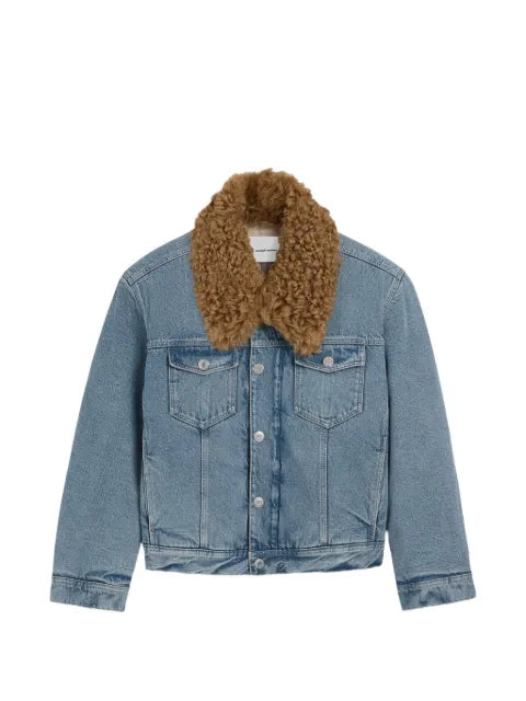 AMI Paris denim cotton padded trucker jacket