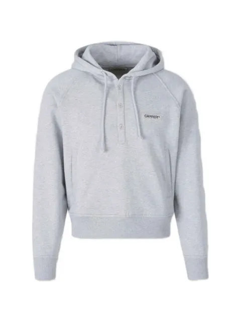 Carrer Kyd raglan-sleeve button-fastening hoodie