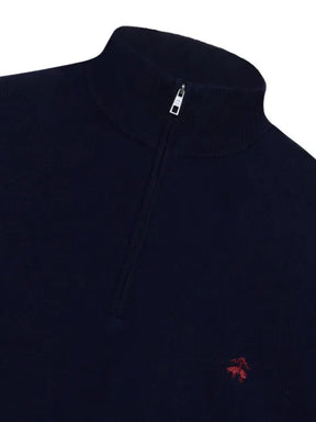 Brooks Brothers half-zip mock-neck sweater