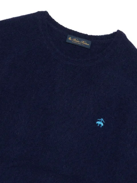 Brooks Brothers logo-embroidered wool sweater