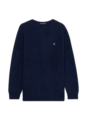 Brooks Brothers logo-embroidered wool sweater