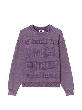 izzue logo-embossed cotton sweater