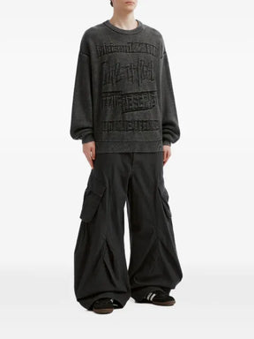 izzue logo-embroidered cotton sweatshirt