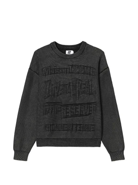 izzue logo-embroidered cotton sweatshirt