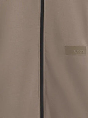 BOSS logo-patch zip-up sweatshirt