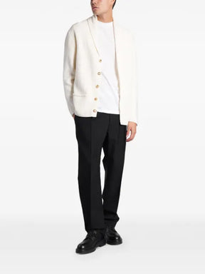 Ballantyne ribbed-knit shawl-collar cardigan