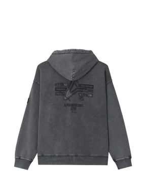 izzue faded zip-up hoodie