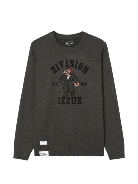 izzue graphic-print long-sleeve sweater