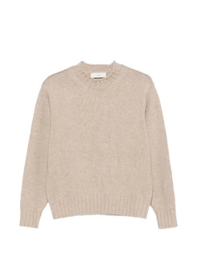 DUNST distressed-edge ribbed-trim sweater