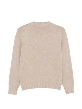 DUNST distressed-edge ribbed-trim sweater
