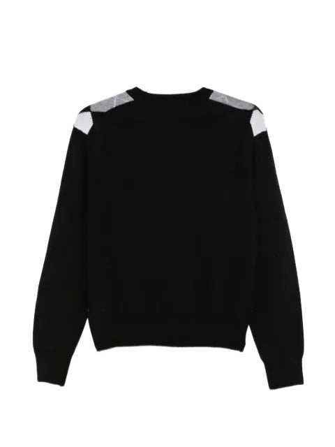 DUNST argyle-intarsia sweater