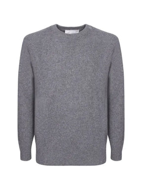 AMARANTO  ribbed-knit raglan-sleeve sweater
