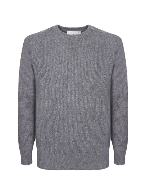 AMARANTO  ribbed-knit raglan-sleeve sweater