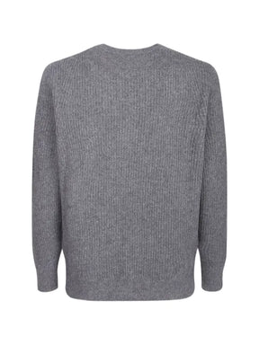 AMARANTO  ribbed-knit raglan-sleeve sweater