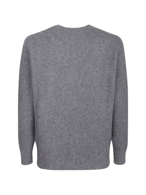 AMARANTO  ribbed-knit raglan-sleeve sweater