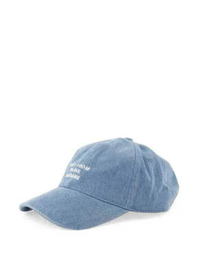 Drôle De Monsieur Casquette Jeans-Baseballkappe mit Slogan-Stickerei