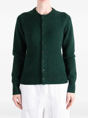 extreme cashmere button-up knitted cardigan