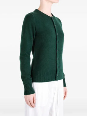 extreme cashmere button-up knitted cardigan