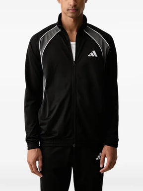 adidas logo-print contrast-piping sweatshirt