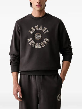 Armani Exchange logo-patch sweater