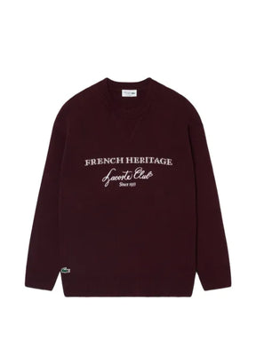 Lacoste Heritage logo-embroidered intarsia-knit sweater