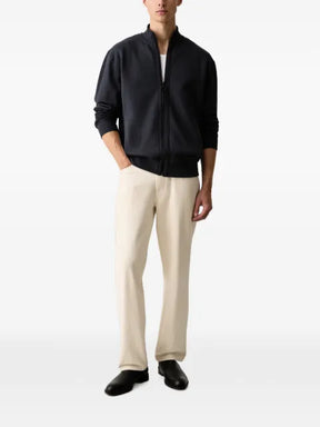 Barbour zip-up ribbed-trim sweater