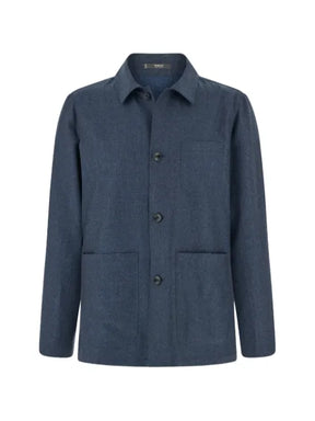 Boggi Milano shacket in wool flannel mélange